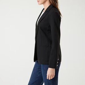 Gloria Vanderbilt Ultra Lightweight Womens Blazer - Black Sz medium 925167